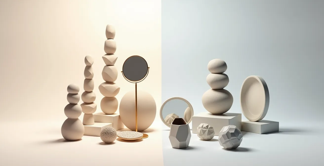 Comparación visual de fichas de producto optimizadas versus básicas que muestran claridad versus confusión.