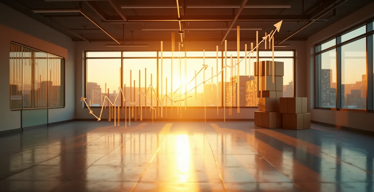 Comparación visual entre métricas de vanidad crecientes y ventas estancadas